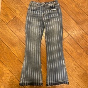 ROCK N ROLL DENIM STRIPED TROUSER JEANS